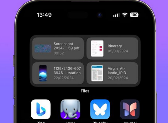苹果屏幕维修分享iPhone主屏幕快速访问最近的文件 