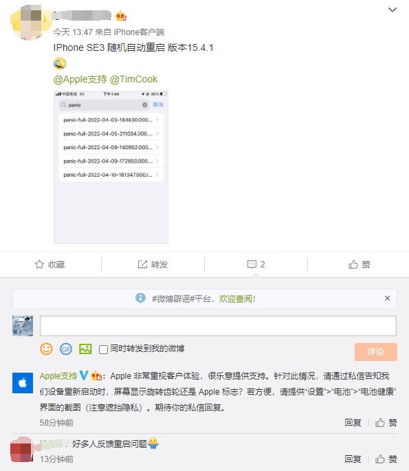 苹果13维修分享iPhone SE 3重启死机怎么办 
